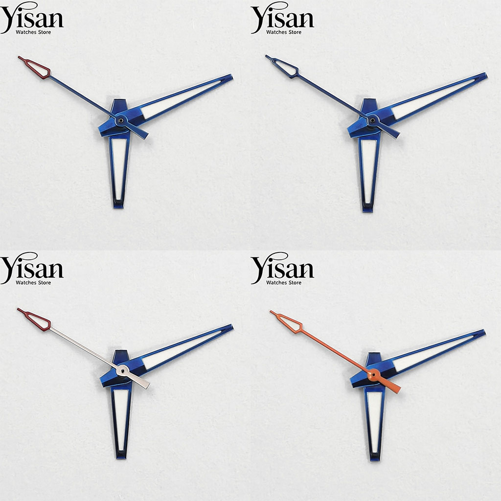 Watch Hands Set Luminous Replacement Nh35 - Yisan – nowy zestaw niebieskich wskazówek