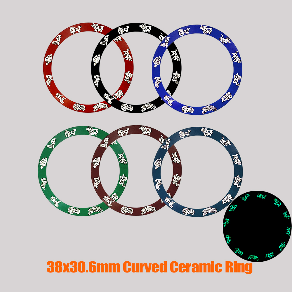 Watch Bezel Insert Ceramic Luminous - Personalizowany ceramiczny wkład bezela 38mmx30.6mm, świecący