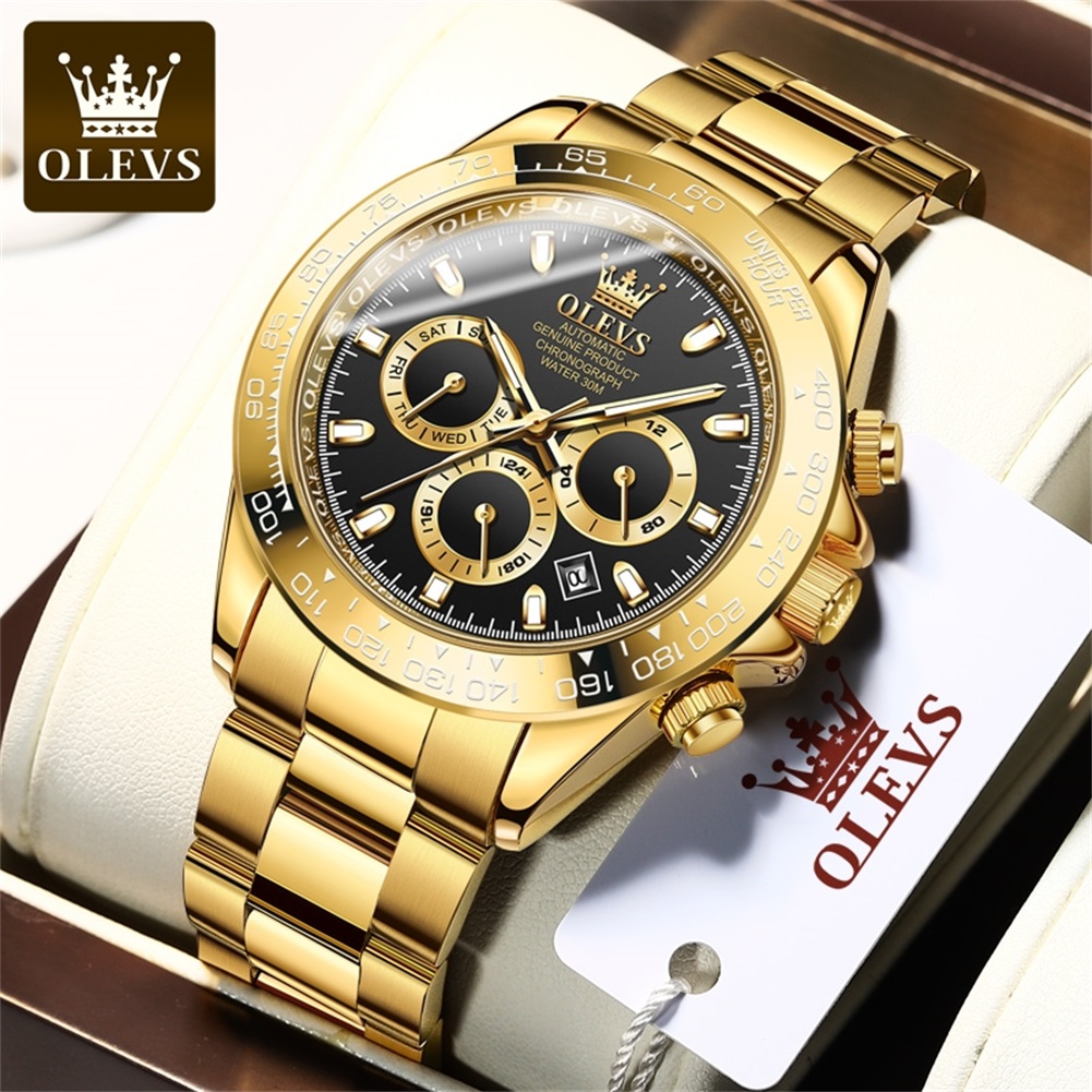 Skeleton Automatic Watch Luxury Tourbillon - OLEVS 6638 Męskie zegarki Tourbillon Dial
