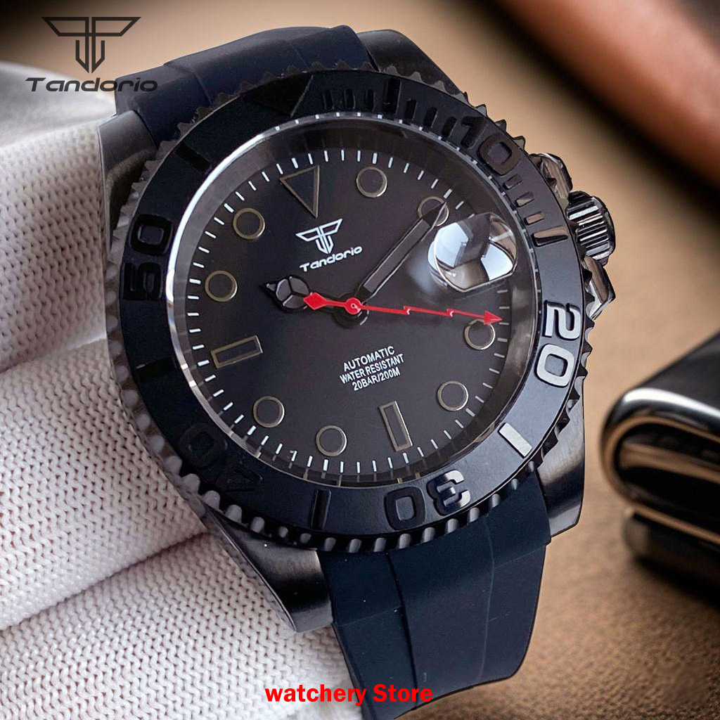 Automatic Dive Watch 200M Nh35 Movement - New Arrival Tandorio w pełni czarny