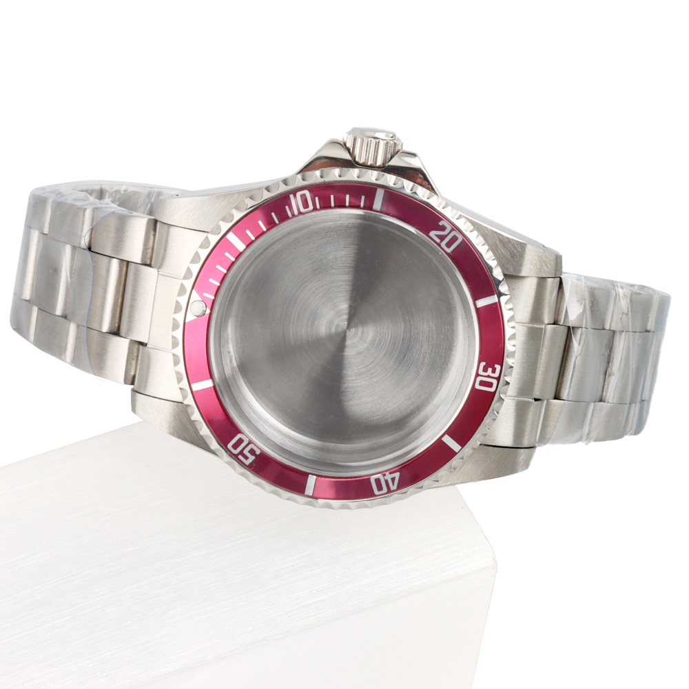 Solid Stainless Steel Watch Bracelet Jubilee - Obudowa zegarka vintage 39,5 mm ze