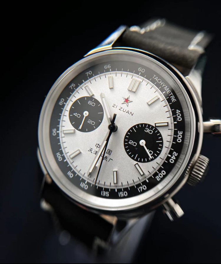 Chronograph Mechanical Watch Seagull 1963 - Zegarek SEA-GULL Panda Chronograph, reedycja 1963,