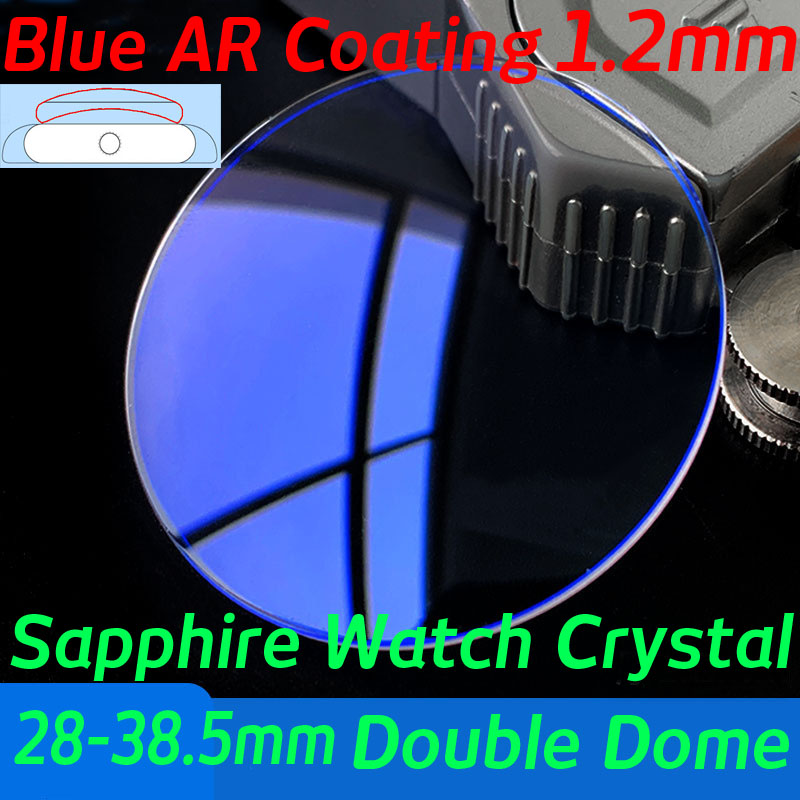 Sapphire Watch Crystal Double Domed - Niebieski szafirowy zegarek 1.2mm z podwójną