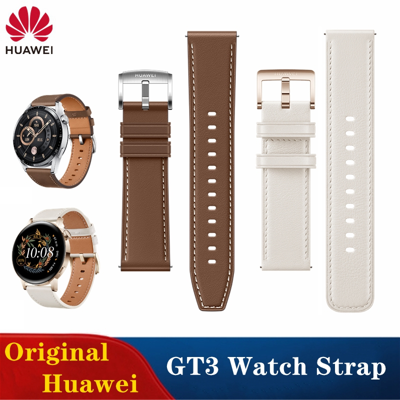 Leather Watch Strap Quick Release 20Mm 22Mm - Oryginalny pasek z fluoroelastomeru Huawei GT3