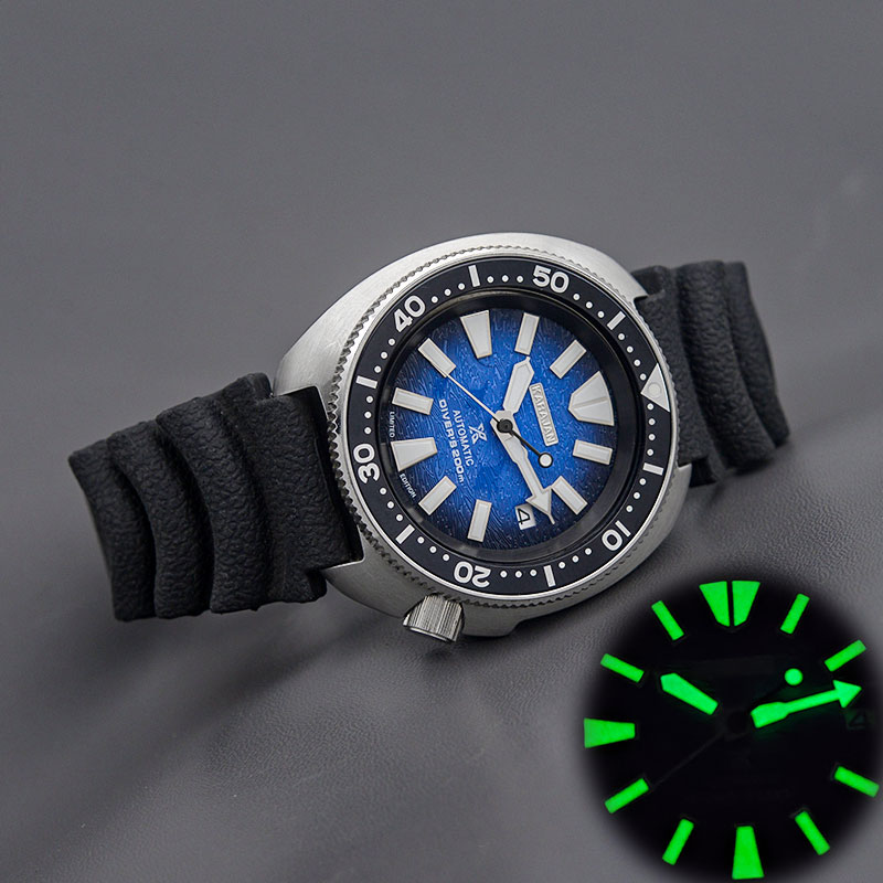 Automatic Dive Watch 200M Nh35 Movement - Mod 6105 6309 Turtle Abalone Dive