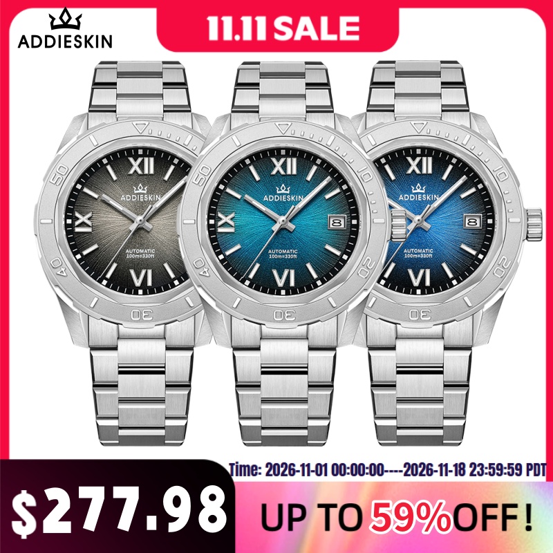 Men Mechanical Watch Sapphire Crystal - AddiesKin K002 Automatyczny Zegarek Mechaniczny Luksusowy