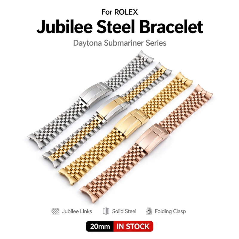 Solid Stainless Steel Watch Bracelet Jubilee - Solidna stalowa bransoleta Jubilee do zegarków