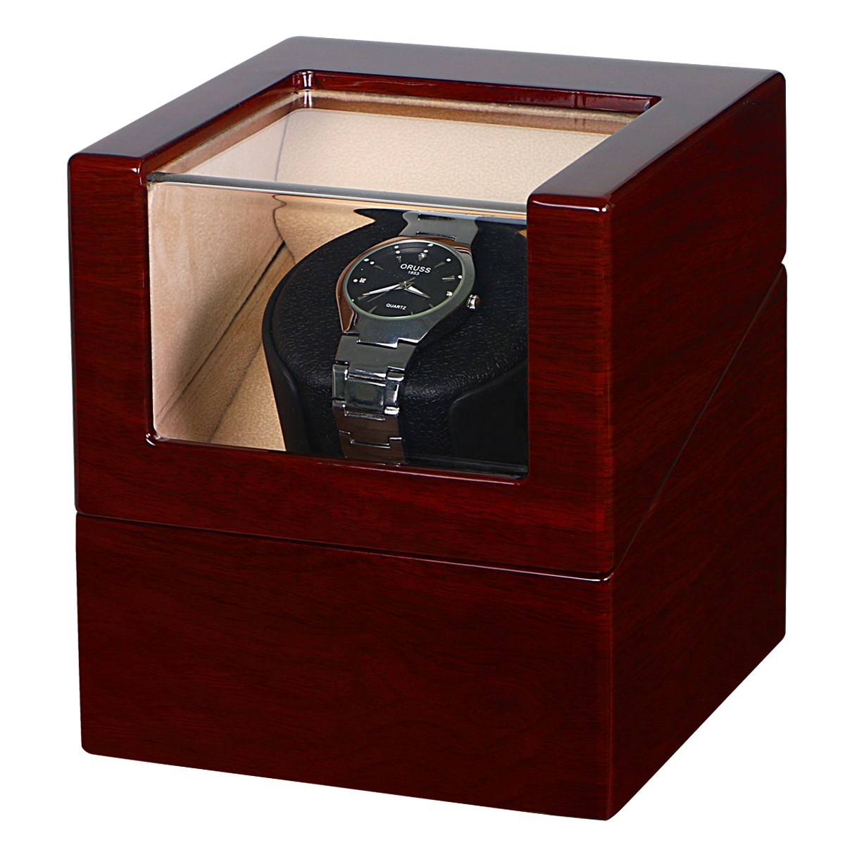 Watch Winder Automatic Dual Watch Box - Zegarek nawijarka do zegarki automatyczne schowka