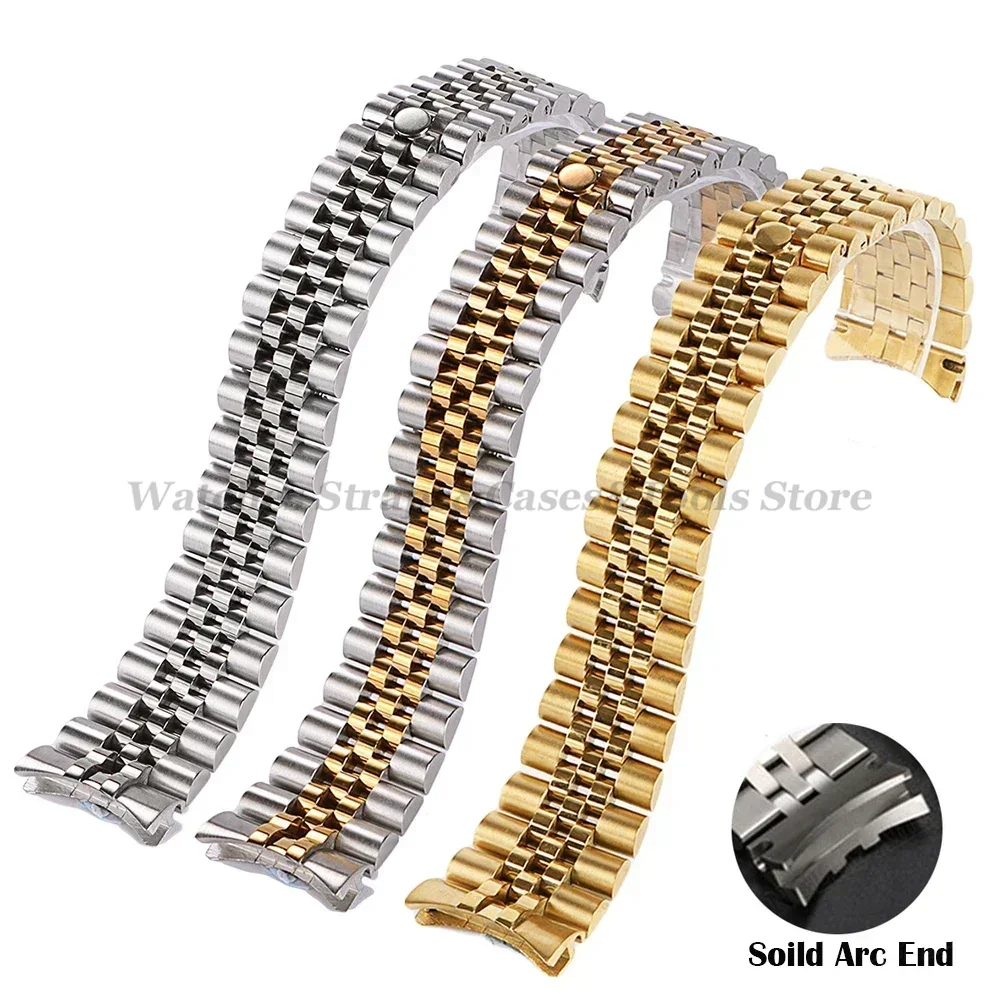 Solid Stainless Steel Watch Bracelet Jubilee - Solidny łukowy pasek ze stali nierdzewnej