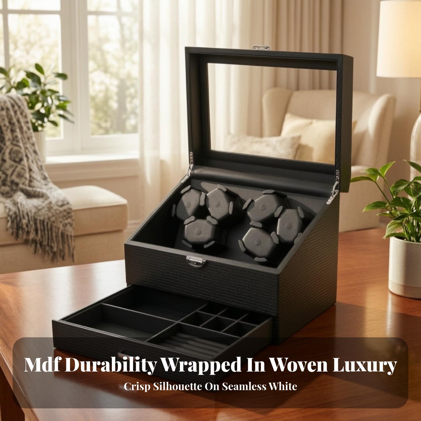 Watch Winder Automatic Dual Watch Box - Dwufunkcyjny zegarek na sznurku i pudełko