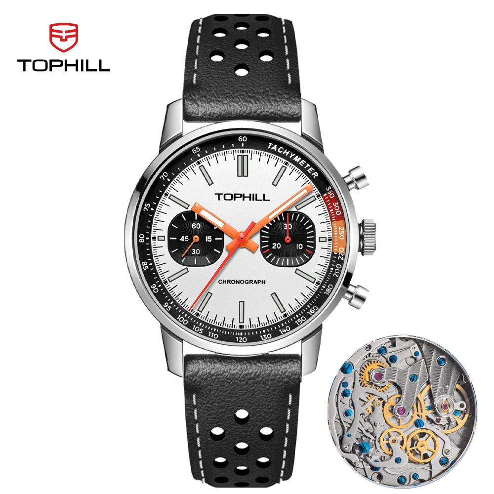 Chronograph Mechanical Watch Seagull 1963 - Zegarek męski TOPHILL 40mm Chronograph z