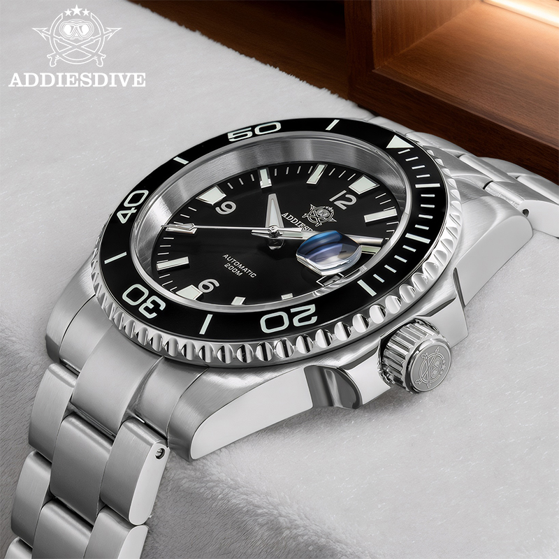 ADDIESDIVE Nowy Zegarek Nurkow – Men Mechanical Watch Sapphire Crystal recenzja i cena