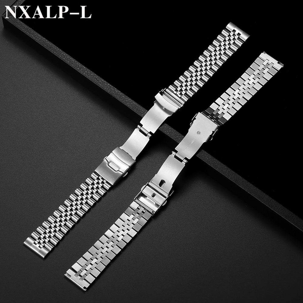 Prosty, pełny pasek ze stali n – Solid Stainless Steel Watch Bracelet Jubilee recenzja i cena