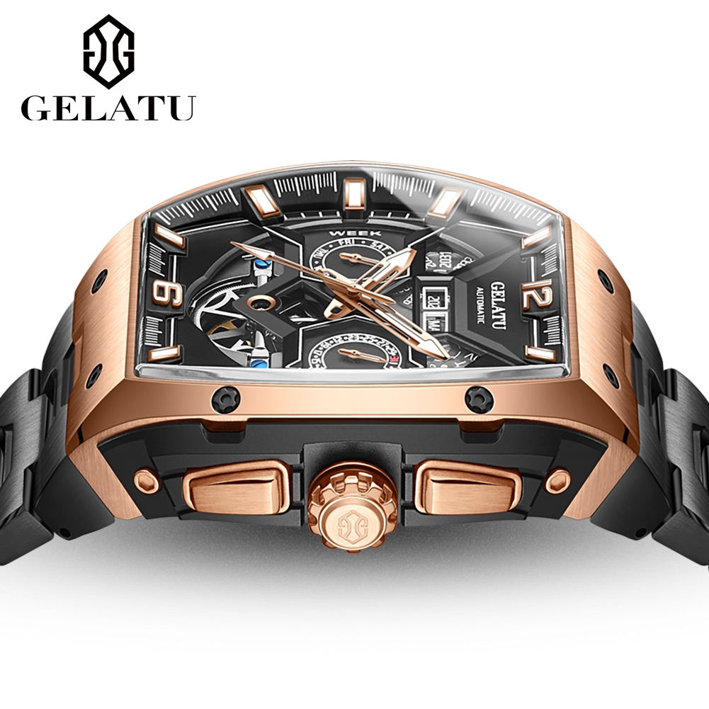 Reloj Hombre zegarki męskie GE – Skeleton Automatic Watch Luxury Tourbillon recenzja i cena