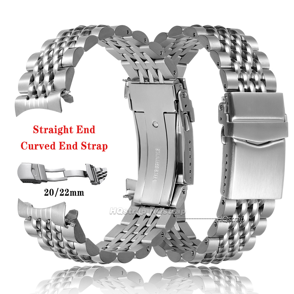 Prosty/Zakrzywiony Koniec Pase – Solid Stainless Steel Watch Bracelet Jubilee recenzja i cena