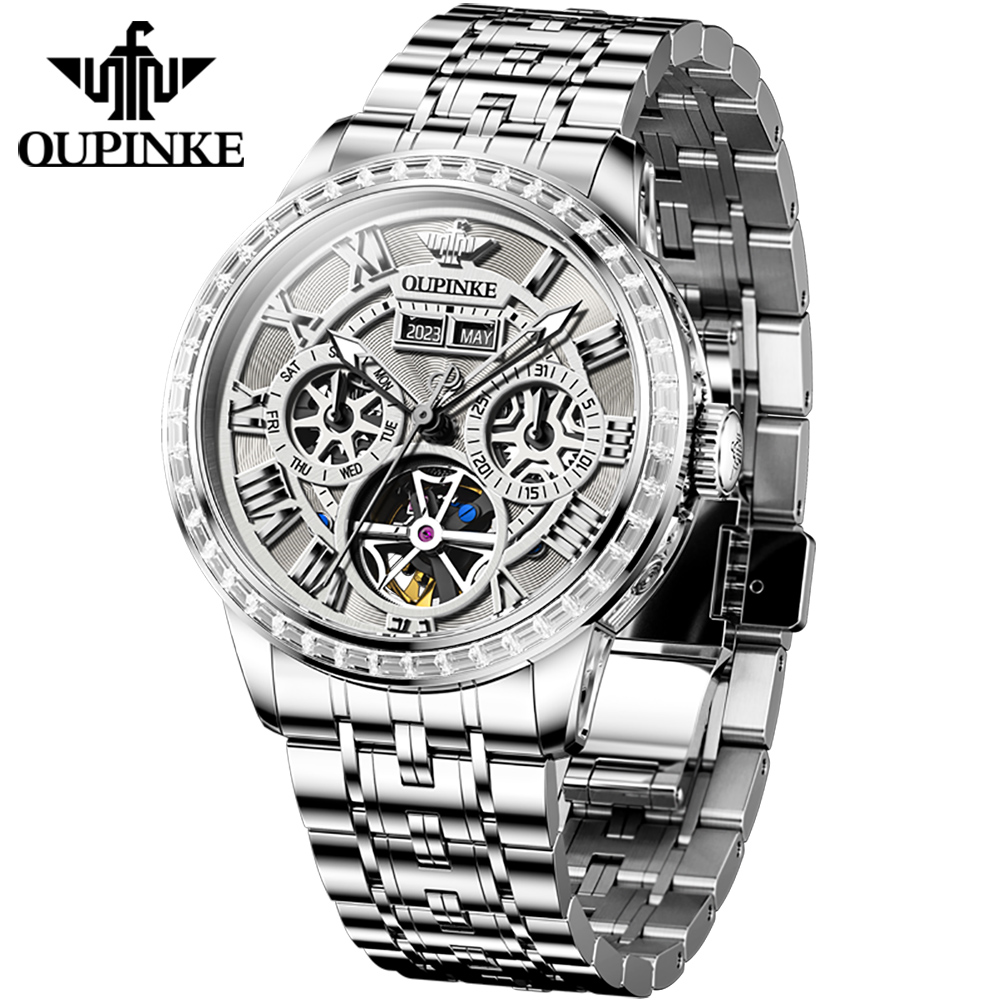 OUPINKE szkieletowy zegarek me – Skeleton Automatic Watch Luxury Tourbillon recenzja i cena