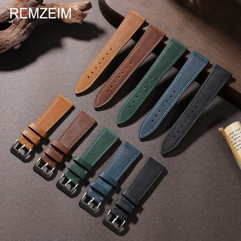Crazy Horse skórzany pasek do  – Leather Watch Strap Quick Release 20Mm 22Mm recenzja i cena