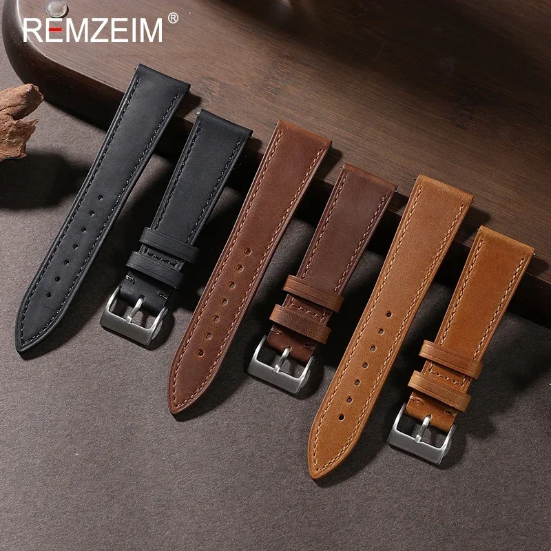 Crazy Horse skórzany pasek do  – Leather Watch Strap Quick Release 20Mm 22Mm recenzja i cena