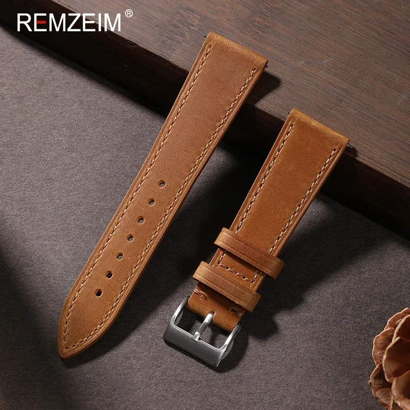 Crazy Horse skórzany pasek do  – Leather Watch Strap Quick Release 20Mm 22Mm recenzja i cena