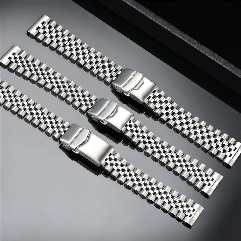 Solidny pasek ze stali nierdze – Solid Stainless Steel Watch Bracelet Jubilee recenzja i cena
