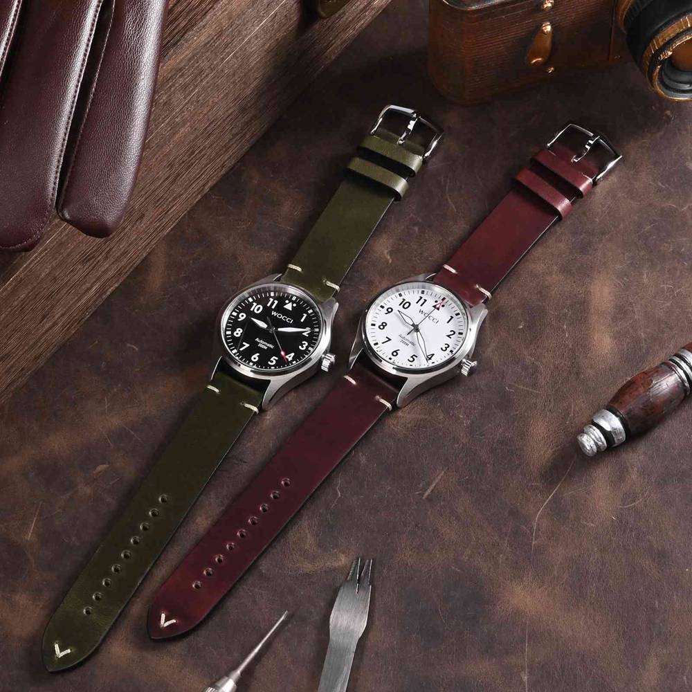 WOCCI olejowoskowe skórzane pa – Leather Watch Strap Quick Release 20Mm 22Mm recenzja i cena