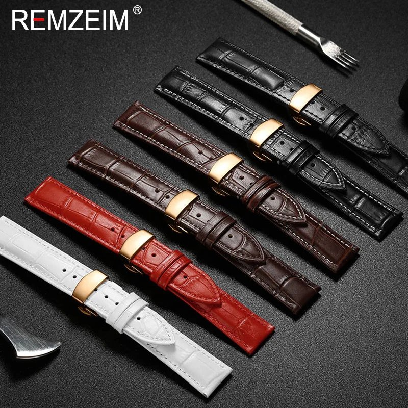 REMZEIM NEW Skórzany pasek do  – Leather Watch Strap Quick Release 20Mm 22Mm recenzja i cena